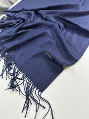 Winter Cashmere Pashmina -NAVYBLUE