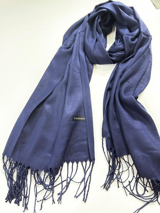 Winter Cashmere Pashmina -NAVYBLUE