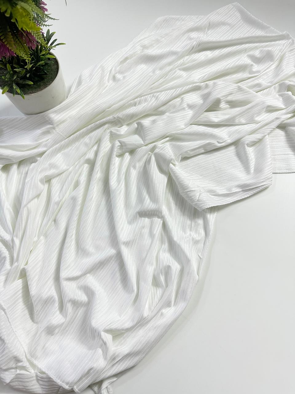 Ribbed Jersey Hijab -OFFWHITE
