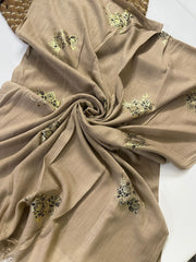 FOIL TURKISH HIJAB-BROWN