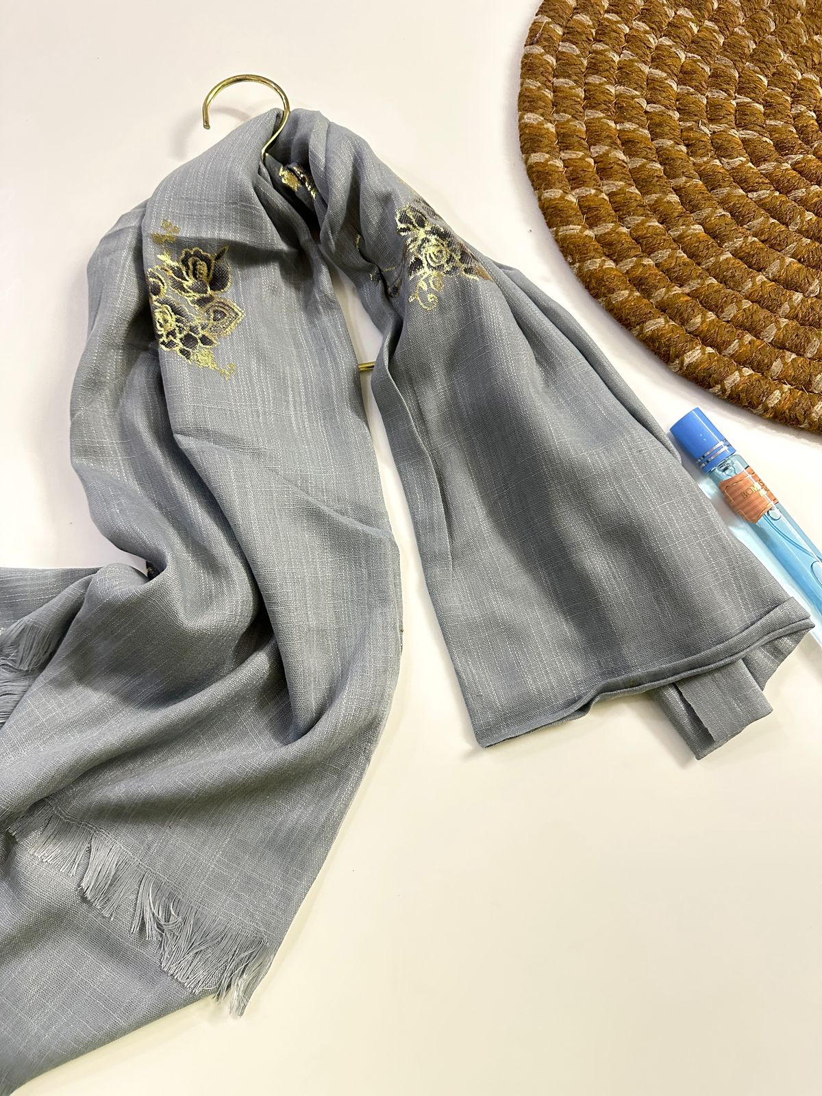 FOIL TURKISH HIJAB-GREY