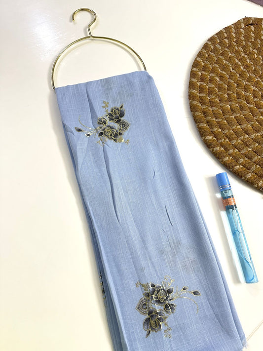 FOIL TURKISH HIJAB-ICEBLUE