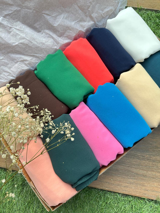 Bundle of 12 - Premium Georgette Hijab