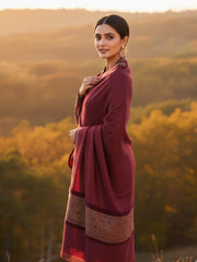 Lux Self Shawl-Maroon