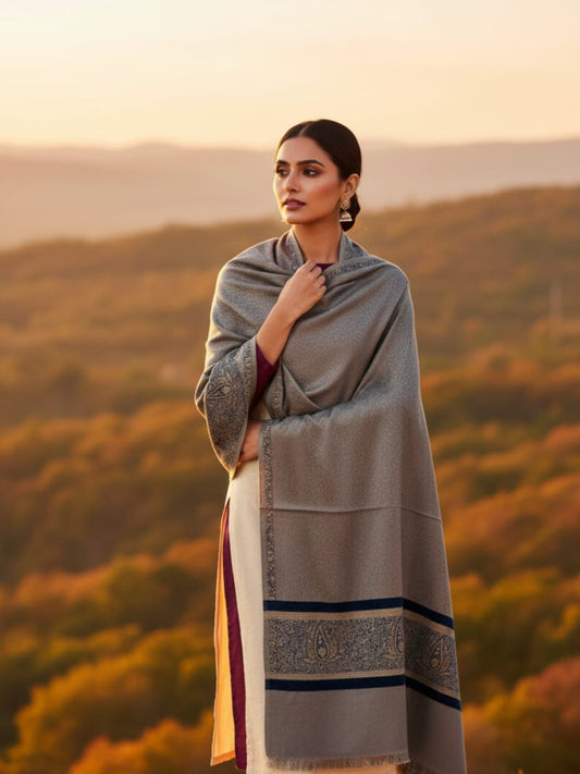 Lux Pashmina Shawl-Moon