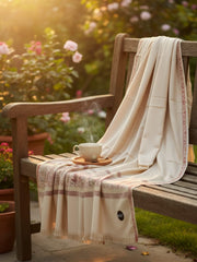 Lux Pashmina Shawl-Cream