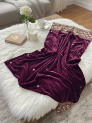 Alamrah luxe Shawl-Maroon