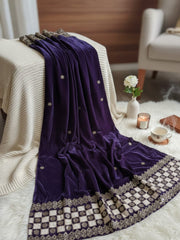 Alamrah luxe Shawl-Purple