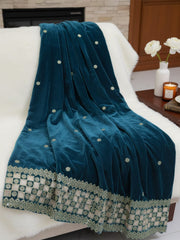 Alamrah luxe Shawl-Seagreen