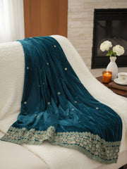 Alamrah luxe Shawl-Seagreen