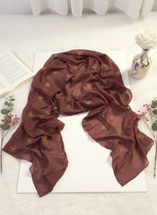 Bow Emb Hijab-Rust