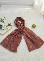 Bow Emb Hijab-Rust