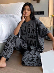 Ladies NightWear-Love Grey