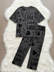 Ladies NightWear-Love Grey