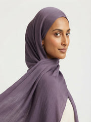 Luxury Crinkle Silk Hijab - MAUVE