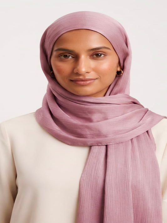 Luxury Crinkle Silk Hijab - PINK