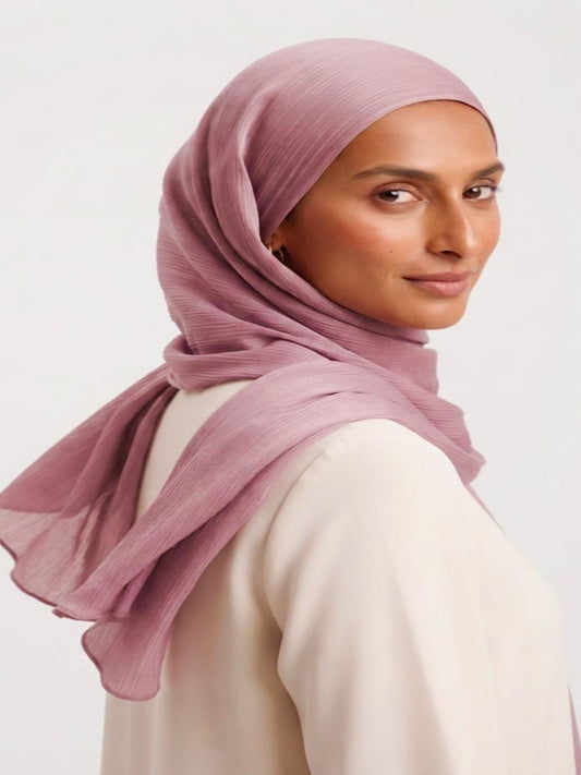Luxury Crinkle Silk Hijab - PINK
