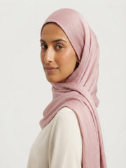 Luxury Crinkle Silk Hijab - PALE PINK