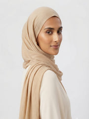Luxury Crinkle Silk Hijab - DULL GOLD