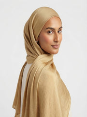 Luxury Crinkle Silk Hijab - GOLDEN
