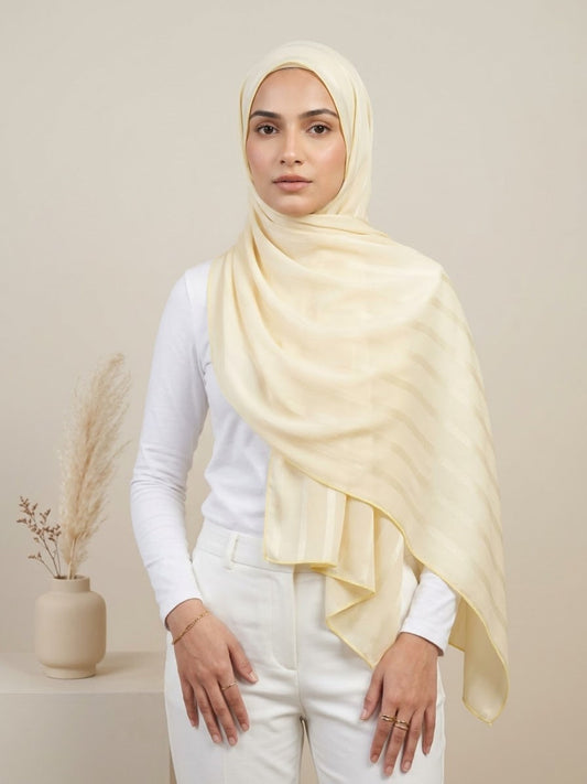 Aura Georgette Hijab-Lemon Yellow