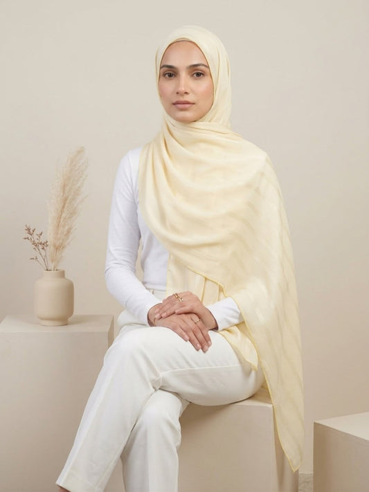 Aura Georgette Hijab-Lemon Yellow