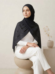 Aura Georgette Hijab-Black