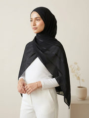 Aura Georgette Hijab-Black