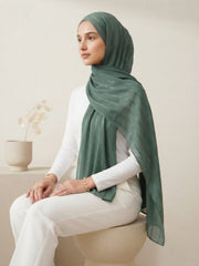 Aura Georgette Hijab-Sage Green