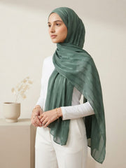 Aura Georgette Hijab-Sage Green