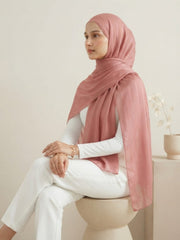 Aura Georgette Hijab-Antique Rose