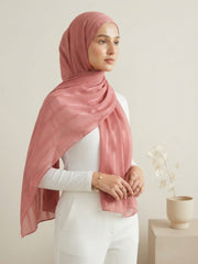 Aura Georgette Hijab-Antique Rose