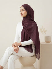 Aura Georgette Hijab-Deep Plum