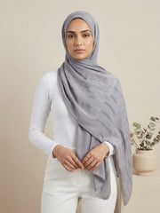 Aura Georgette Hijab-Cool Grey