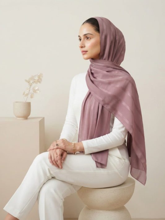 Aura Georgette Hijab-Dusty Mauve