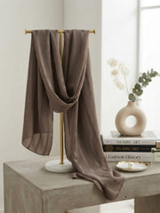 Aura Georgette Hijab-Taupe Brown
