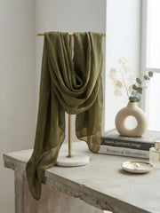 Aura Georgette Hijab-Army Green