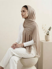 Aura Georgette Hijab-Muted Beige