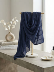 Aura Georgette Hijab-Navy Blue