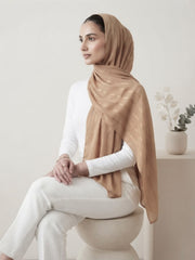 Aura Georgette Hijab-Golden Brown
