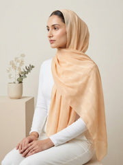 Aura Georgette Hijab-Light Peach