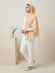 Aura Georgette Hijab-Light Peach