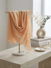 Aura Georgette Hijab-Light Peach