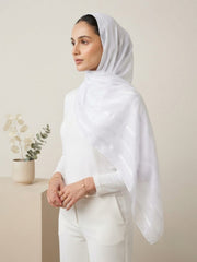 Aura Georgette Hijab-White