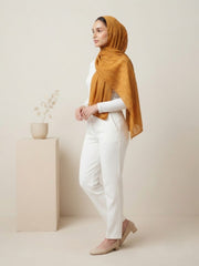 Aura Georgette Hijab-Mustard Gold