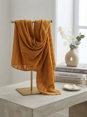 Aura Georgette Hijab-Mustard Gold