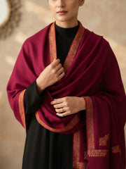 Handmade Elegance Shawl-Deep Maroon