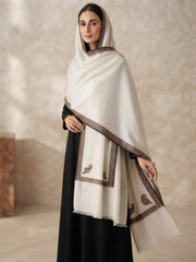 Handmade Elegance Shawl-Off White
