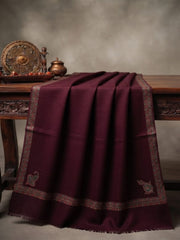 Handmade Elegance Shawl-Burgundy