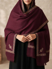 Handmade Elegance Shawl-Burgundy